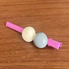 ボール型装飾のヘアピン ピンク