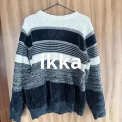 ikka ストライプ ニットセーター Lサイズ