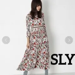 SLY スライ レトロフラワーワンピース 花柄ワンピース S ヴィンテージ