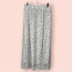 アース 小花柄ロングスカート アイボリー F ガーリー 春コーデ 訳あり格安