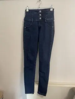 【美品】ダークブルー スキニーデニム ハイウエスト