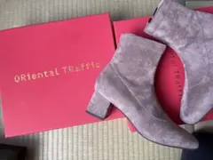 ベージュ スエードブーツ M