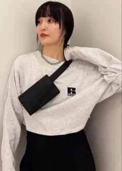 RUSSELL ➕LAGUNAMOONコラボショート丈ロンT （ライトグレー）のサムネイル