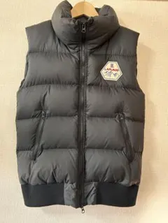 ●中古 LAPLAU ラプロー 高級フェザーダウンベスト ブラック S ○中古 LAPLAU ラプロー 高級フェザーダウンベスト ブラック S