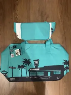 Trader Joe's ターコイズ クーラーバッグ 大小2個セット