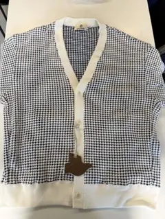 新品‼️ SEAGREEN ネイビー ホワイト チェック カーディガン