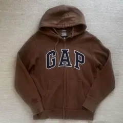 9*0様 GAP フルジップパーカー Lサイズ　ブラウン茶色　裏起毛 9*0様 GAP フルジップパーカー Lサイズ ブラウン茶色 裏起毛