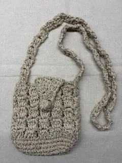 Gerjal 編み込みショルダーバッグ ベージュ