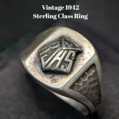 RJHS 1942年 立体モノグラム STERLING 刻印 米国ヴィンテージ