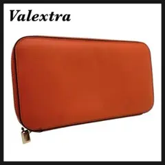【極美品】 ヴァレクストラ 長財布 ラウンドファスナー オレンジ レザーのサムネイル