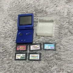 ゲームボーイアドバンスSP 青 本体とカートリッジ5本