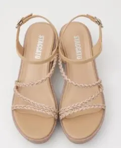 【美品】STACCATO スタッカート ストラップ ウェッジヒールサンダル 24のサムネイル