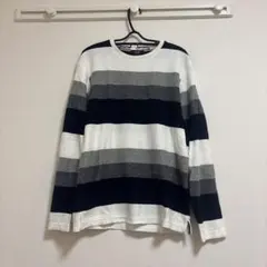 BEAMS HEART ストライプ長袖カットソー Lサイズ