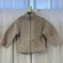 無印良品 ボアフリースジャケット ベージュ 110cm
