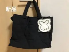 新品　70周年ナインチェ　ミッフィー柄トートバッグ ブラック　ポーチ付き