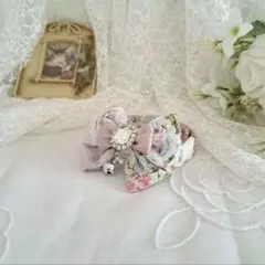 ジューンブライド、シングルリボン(アッシュフラワー)わんちゃん猫ちゃん用首輪