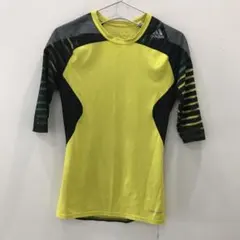 J2097 adidas TECHFIT 半袖Tシャツ イエローメンズ L