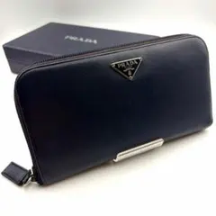 超美品！！PRADA サフィアーノレザー ラウンドファスナー長財布 希少