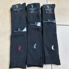 WESTERN POLO TEXAS リブ編みソックス 3足セット　靴下　高校生