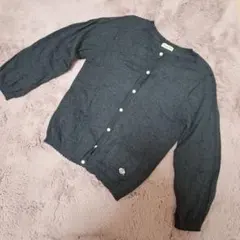 Samansa Mos2 ダークグレー カーディガン