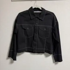 ブラッククロップドジャケット