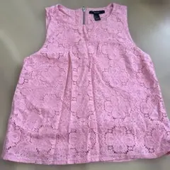 FOREVER 21 ピンク レース ノースリーブ　Sサイズ
