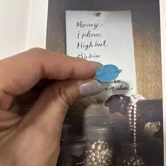 スカイブルー　カルセドニー リング　指輪
