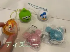 ディズニー　ストラップ5点セット　ミッキー　ドナルド　リトルグリーンメン　デール