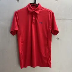 UNDER ARMOUR アンダーアーマー　ゴルフウェア　赤　半袖ポロシャツ　M