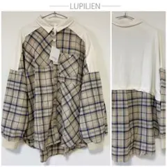 LUPILIEN チェック ドッキング シャツ 秋冬