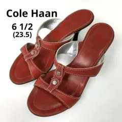Cole Haan コールハーン 希少 ミュール ハイヒール レザー レッド