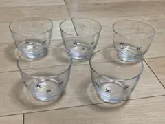 花柄ガラスコップ 5個セット