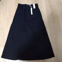 ブラックデニム ロングスカート