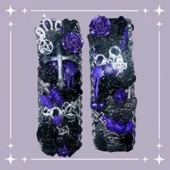 iQOS イルマワン デコケース サイドチェーン 地雷 パープル ブラックメタル