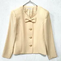 SHATLE HOUSE レトロ ノーカラージャケット パールボタンリボン付昭和