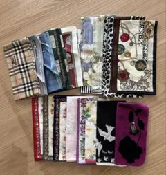 【17枚セット】ハンカチ まとめ売り BURBERRY・CELINE 他