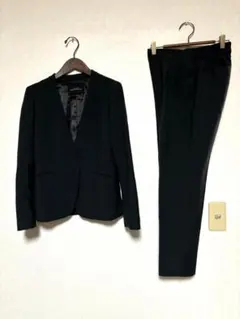 S645★洗えるユナイテッドアローズ レディース パンツスーツ 36 ノーカラー