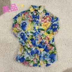 【美品】POLO　ポロ　ラルフローレン　花柄シャツ　Size4※M　⑤のサムネイル
