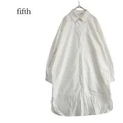 【fifth／フィフス】シャツワンピー　白　ホワイト　シンプル　ゆったり