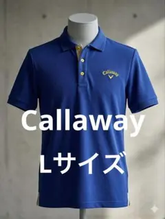 キャロウェイ ゴルフ カノコ 半袖 ポロシャツ メンズM ブルー