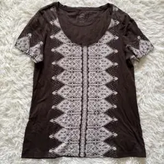 TORY BURCH トリーバーチ コットンTシャツ ブラウンのサムネイル