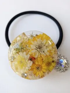 ハンドメイドレジンヘアゴム　ドライフラワー　＊フォロー割あります