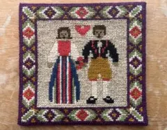 北欧　スウェーデン　クロスステッチ　フォークロア　刺繍　ハンドメイド　ビンテージ 北欧 スウェーデン クロスステッチ フォークロア 刺繍 ハンドメイド