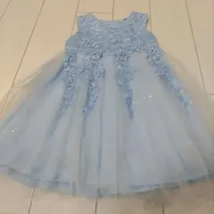 水色レース装飾ドレス 130サイズ