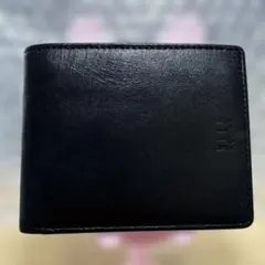 ELLE HOMME 二つ折り財布 メンズ ブラック レザー
