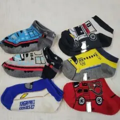 キッズ靴下　 乗り物デザイン　６足セット