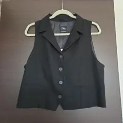 ZARA(ザラ) ブラックカラー テーラーベスト XL