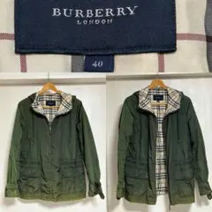 バーバリー ロンドン ナイロンジャケットsize:40ノバチェックライトアウター