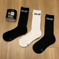 新品　NEW ERA ニューエラ ソックス クルー3足セット　メンズクルー丈靴下