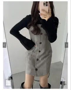 グレイル　ツイードミニジャンパースカート　mh08 GRL ミニワンピ